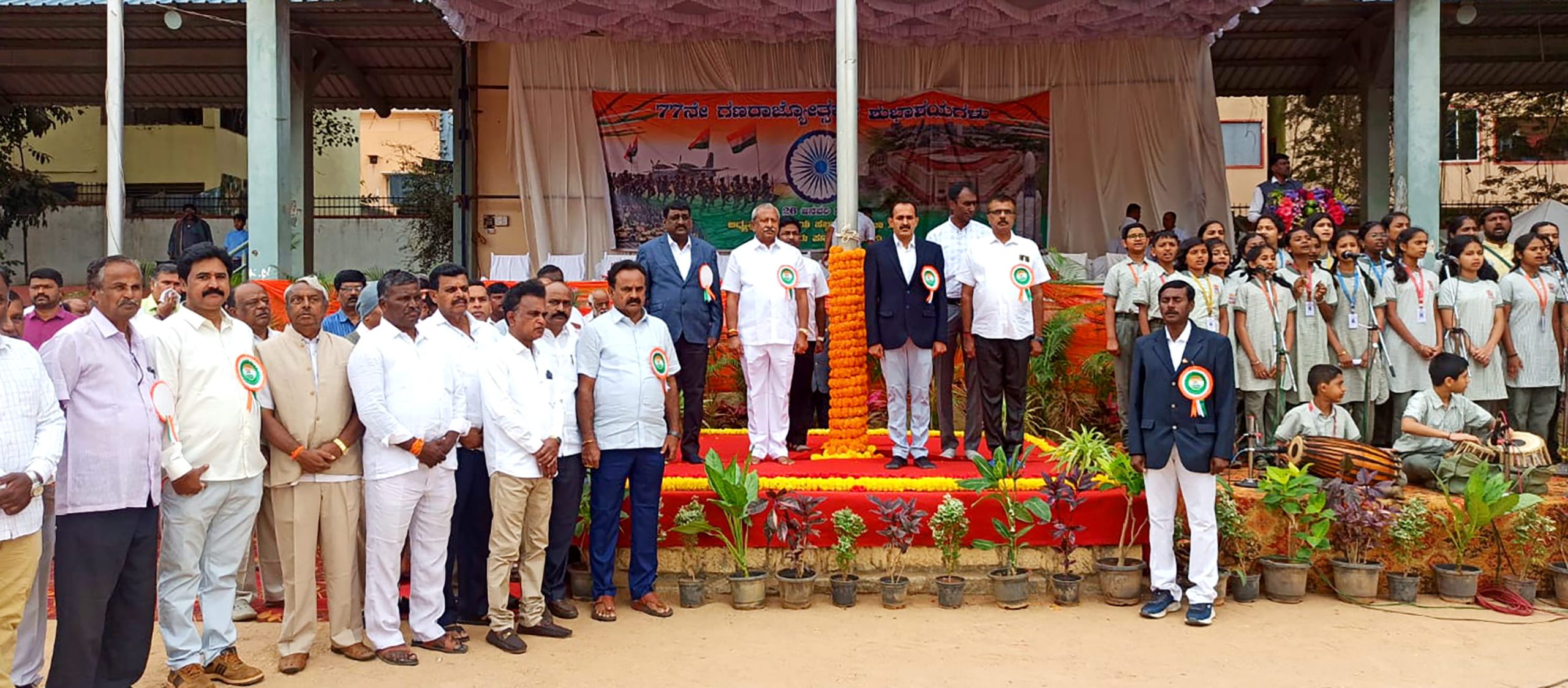 JGRVK Ramamurthy Nagar Students Lead Republic Day Celebrations at Rajiv Gandhi Stadium (1)