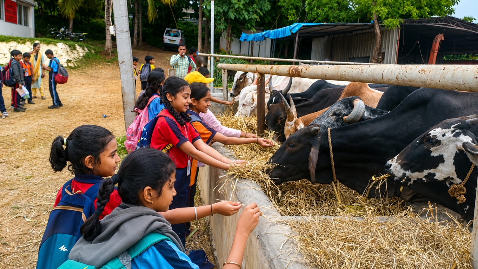 JGRVK – Ramamurthy Nagar students visit to Rashtrotthana Goshala (7)