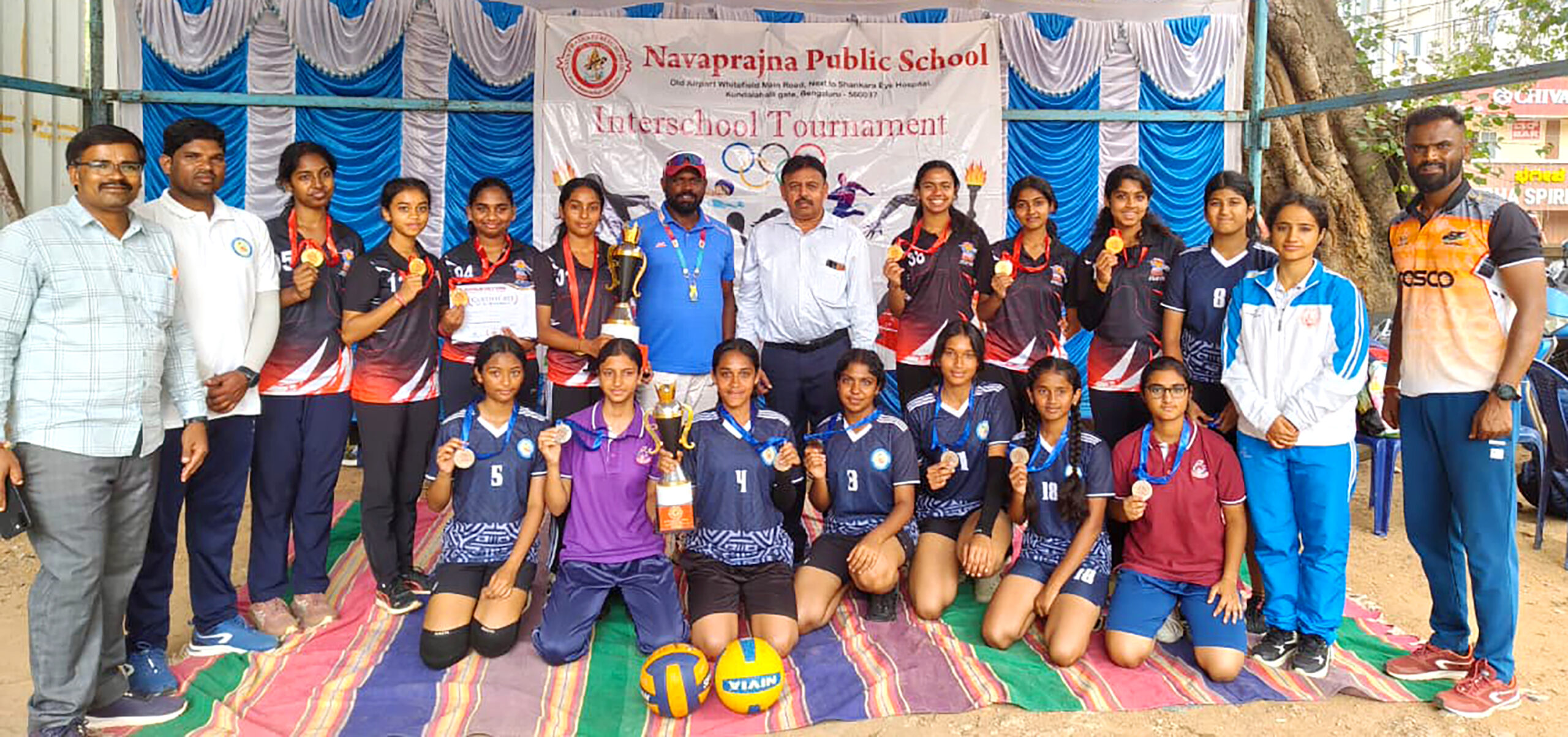 JGRVK - Ramamurthy Nagar Girls Win Inter-School Volleyball Tournament (1)