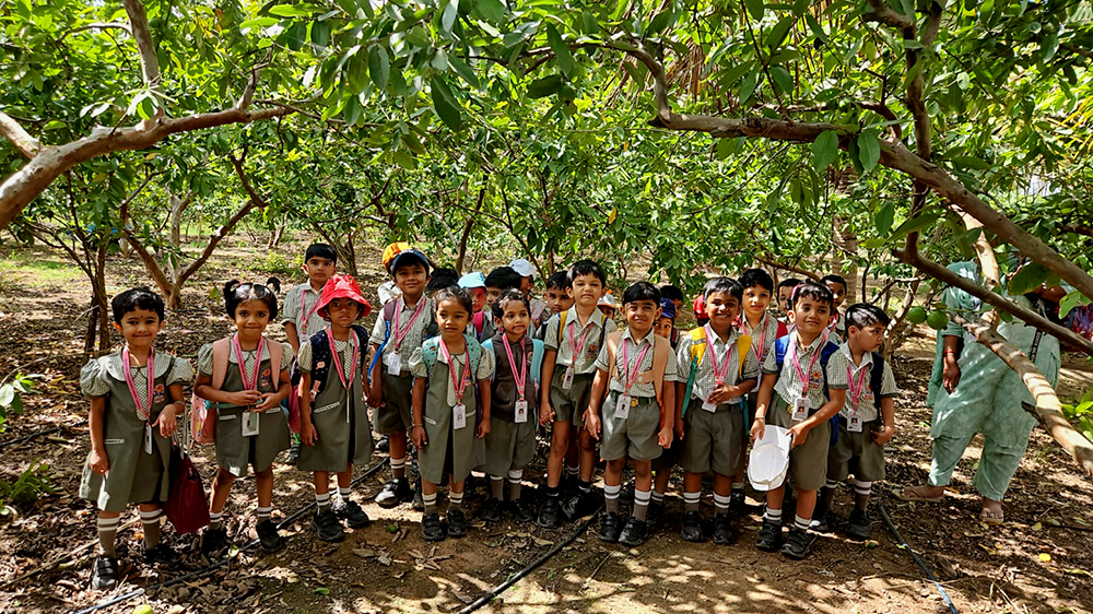 JGRVK – Ramamurthy Nagar Students Experience Farm Life in Hoskote Experiential Learning Visit (4)