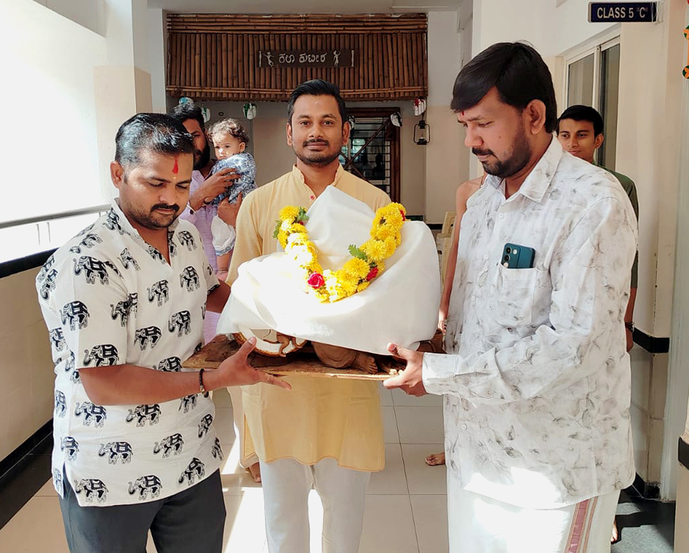 Lord Siddhi Vinayaka Idol Installed with Devotion at JGRVK – Ramamurthy Nagar (2)