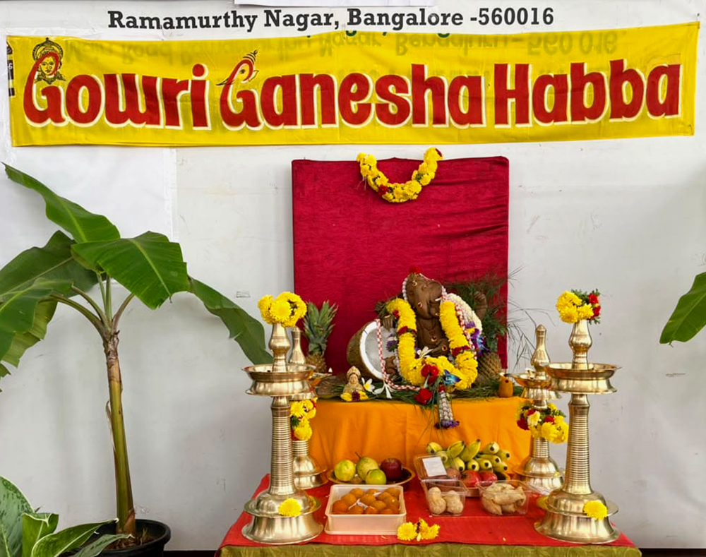 Lord Siddhi Vinayaka Idol Installed with Devotion at JGRVK – Ramamurthy Nagar (4)