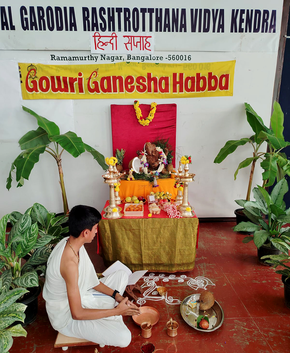 Lord Siddhi Vinayaka Idol Installed with Devotion at JGRVK – Ramamurthy Nagar (7)
